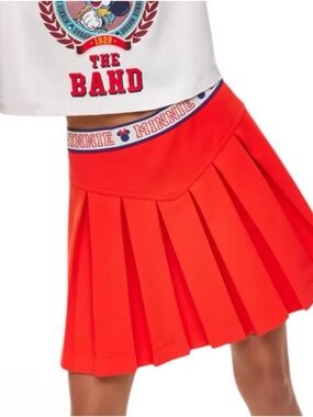 Disney Women's Minnie Majorette Pleated Mini Skirt Size XL New